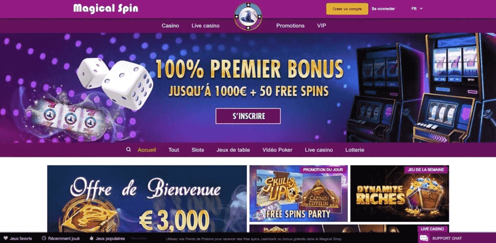 Magical Spin casino : le meilleur casino en ligne France en 2025